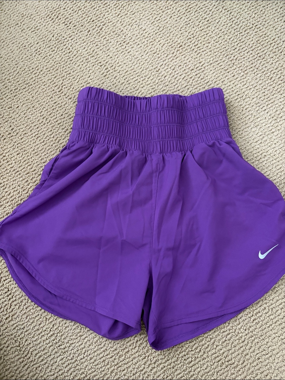 Nike Women’s Purple High-Waist Athletic Shorts